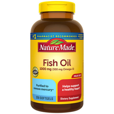 Nature Made, Fish Oil, 1000 Mg, 250 Softgels Nature Made