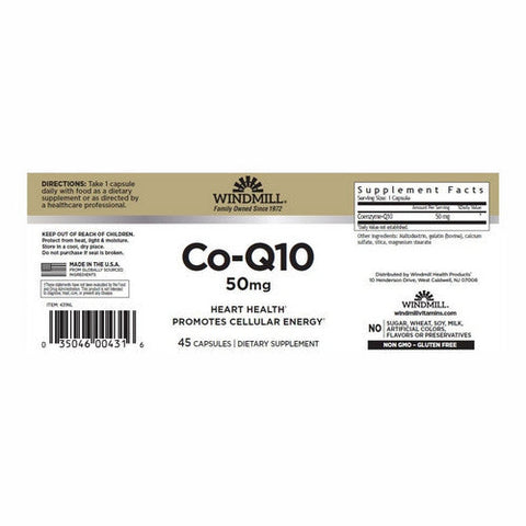 Windmill Health, CoQ 10, 50 mg, 30 Caps Windmill Health