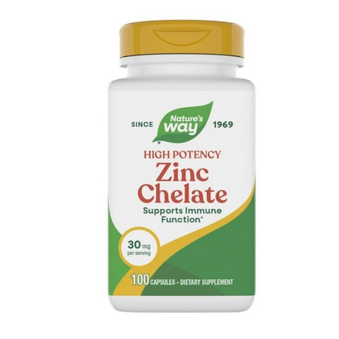 Zinc Chelate 100 Veg Caps by Nature's Way