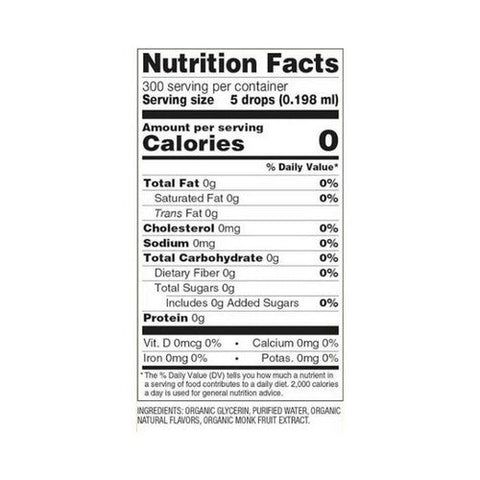 Sweetleaf Stevia, Organic French Vanilla Liquid Monk Fruit, 2 Oz Sweetleaf Stevia