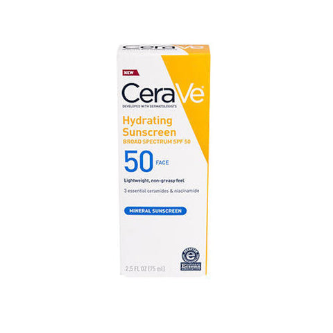 Cerave, Hydrating Suncreen Broad Spectrum SPF 50, 2.5 Oz Cerave