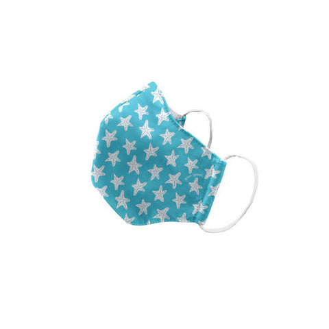 Green Sprouts, Reusable Children Face Mask Aqua Starfish, 1 Count Green Sprouts