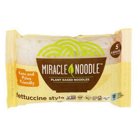 Miracle Noodle, Plant Based Noodles Fettuccine Style Gluten Free, 7 Oz(Case Of 6) Miracle Noodle