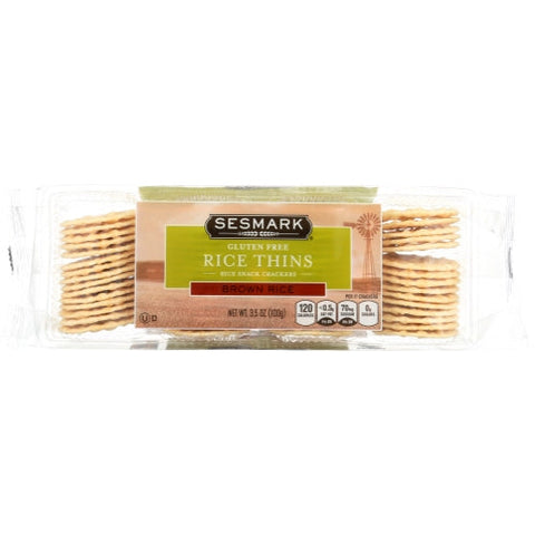 Sesmark, Rice Thin Gf Brown, 3.5 Oz(Case Of 12) Sesmark