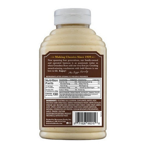 Beaver, Zesty Deli Horseradish Sauce, 12 Oz(Case Of 6) Beaver