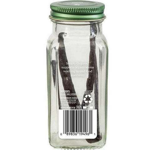 Simply Organic, Organic Madagascar Vanilla Beans, 2 Count(Case Of 6) Simply Organic