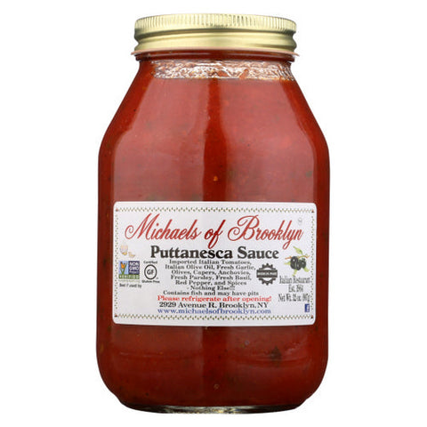 Michaels Of Brooklyn, Sauce Putanesca, Case of 6 X 32 Oz Michaels Of Brooklyn