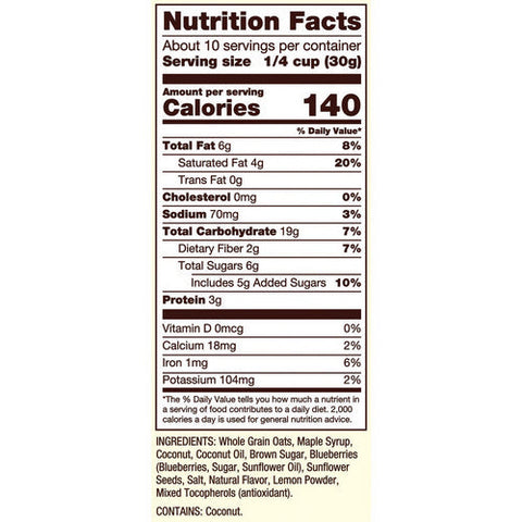 Bobs Red Mill, Homestyle Granola Lemon Blueberry, 11 Oz(Case Of 6) Bobs Red Mill