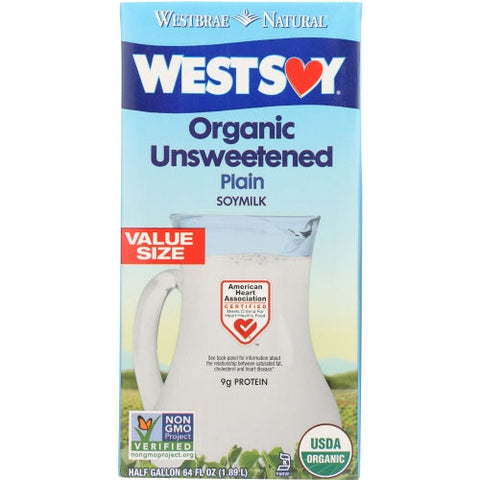 Westsoy, Soymilk Unswt Orgnl, Case of 8 X 64 Oz Westsoy