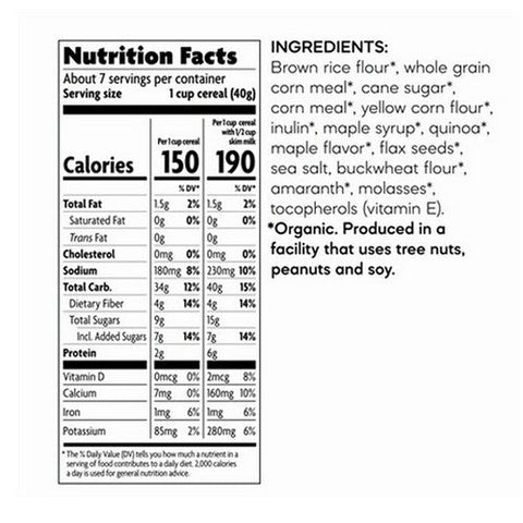 Natures Path, Organic Sunrise Crunchy Maple, 10.6 Oz(Case Of 12) Natures Path