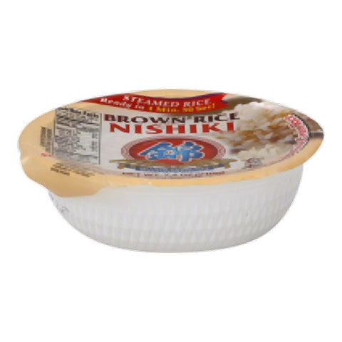 Rice Brwn Cooked Case of 6 X 7.4 Oz by Nishiki