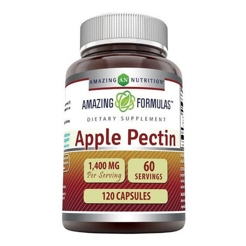 Amazing Nutrition, Amazing Formulas Apple Pectin, 1400 mg, 120 Caps Amazing Nutrition
