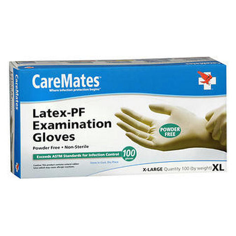 Caremates, Latex-Pf Examination Gloves X-Large, 100 Each Caremates