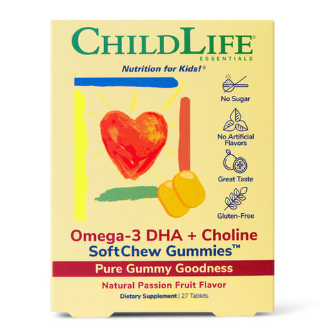 Omega 3 DHA Softmelts 27 Tabs by Child Life Essentials
