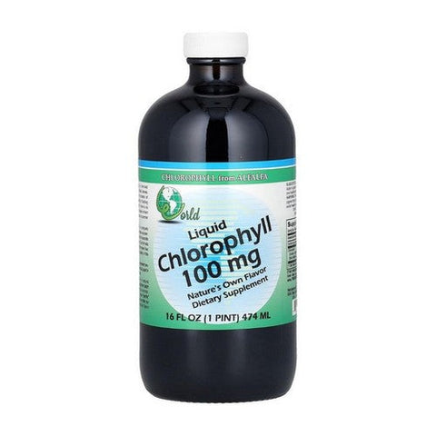 World Organics, Liquid Chlorophyll, 100 mg, Liquid 16 Oz World Organics