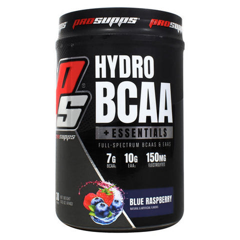 Pro Supps, Hydro BCAA Plus Essentials Blue Raspberry, 30 Servings Pro Supps