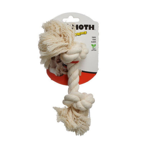 Mammoth Pet Products, Flossy Chews Rope Bone - White, Small (9" Long) Mammoth Pet Products