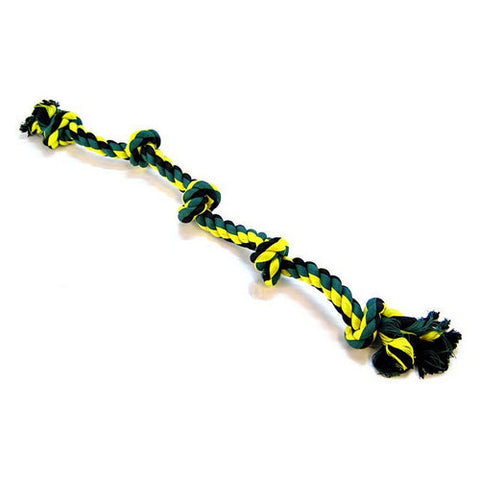 Mammoth Pet Products, Flossy Chews Colored 5 Knot Tug Rope, X-Large (3' Long) Mammoth Pet Products