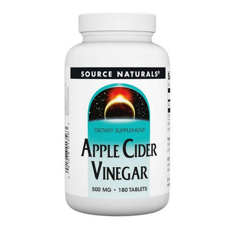 Source Naturals, Apple Cider Vinegar, 500 MG, 180 Tabs Source Naturals