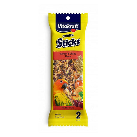 Vitakraft, Crunch Sticks Apricot & Cherry Conure Treats, 2 Pack Vitakraft