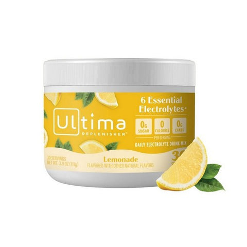 Ultima Replenisher, Electrolyte Drink Mix Canister Lemonade, 30 Servings Ultima Replenisher