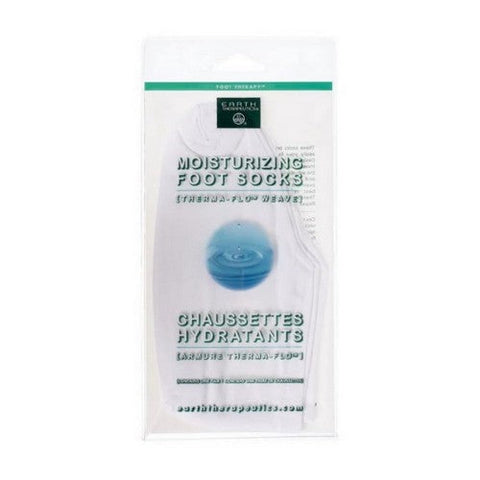 Earth Therapeutics, Moisturizing Foot Socks with White Print, 1 Pair Earth Therapeutics
