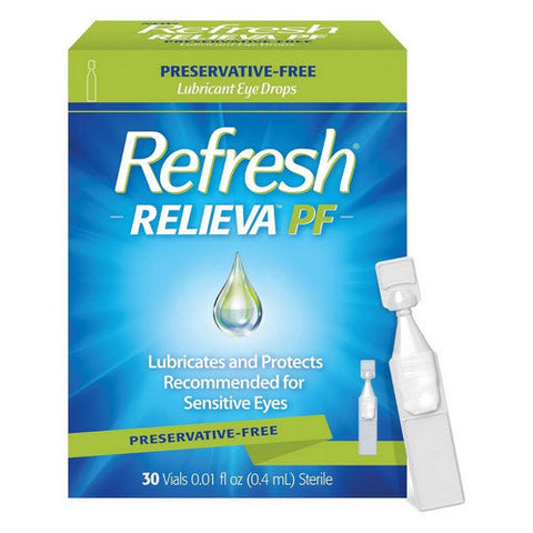 Refresh, Relieva PF Lubricant Eye Drops, 30 Vials Refresh