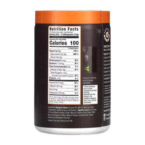 Rapid Fire, Keto Coffee Hazelnut, 7.93 Oz Rapid Fire