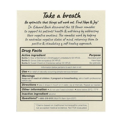 Bach, Hope And Joy Comfort Kit 3 Droppers, 1 Kit Bach