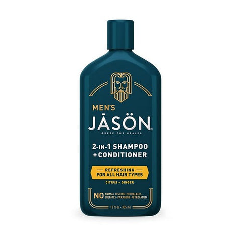 Jason Natural Products, 2-in-1 Refreshing Shampoo & Conditioner, Citrus + Ginger 12 Oz Jason Natural Products