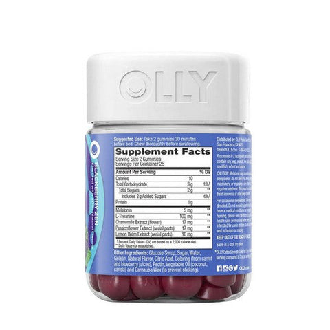 Olly, Extra Strength Sleep Gummies Blackberry Zen, 50 Count Olly
