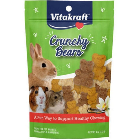 Vitakraft, Vitakraft Crunchy Bears Small Animal Treat, 4 oz Vitakraft