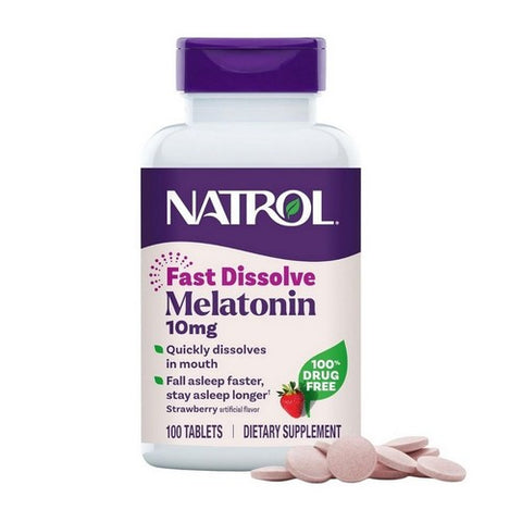 Melatonin Fast Dissolve Strawberry 100 Tablets by Natrol