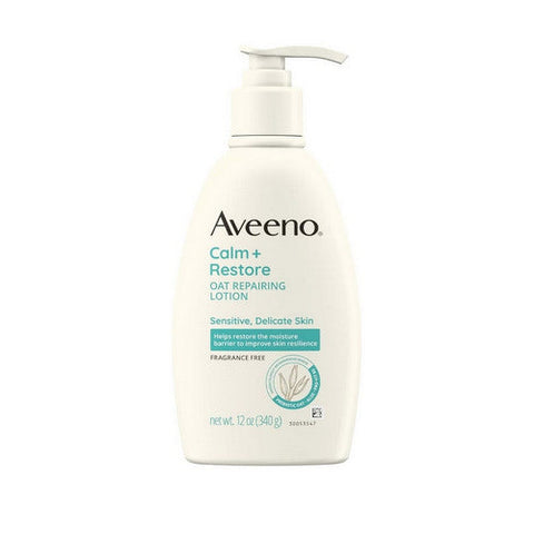 Aveeno, Calm + Restore Oat Repairing Lotion Fragrance Free, 12 Oz Aveeno