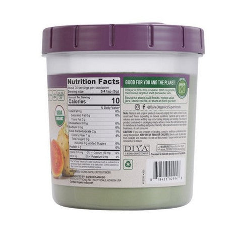 Bare Organics, Nopal Cactus Powder, 8 Oz Bare Organics