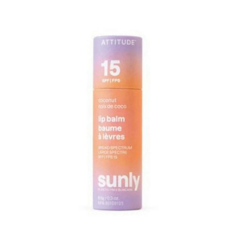 Attitude, Lip Balm SPF 15, Coconut 0.3 Oz Attitude