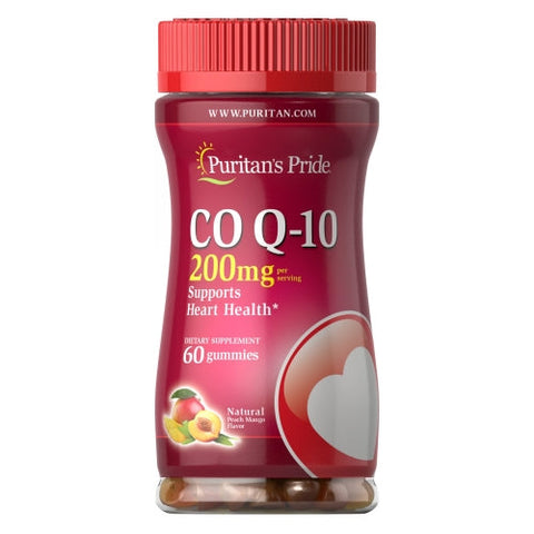 Puritan's Pride, CoQ-10 Peach Mango Gummies, 200 mg, 60 Gummies Puritan's Pride