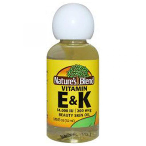 Nature's Blend, Vitamin E Oil & Vitamin K, 14,000 IU (200 Mcg), 1.75 Oz Nature's Blend