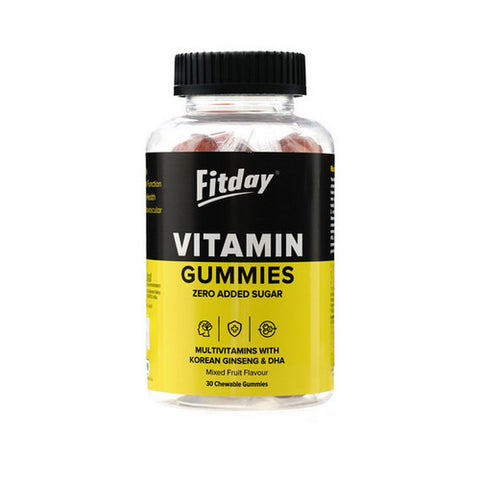 Fitday Multivitamin Gummies Mixed Fruit Flavour 30 Chewable Gummies by Fitday