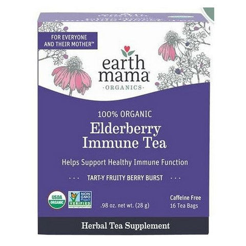Earth Mama Angel Baby, Organic Elderberry Immune Tea, 16 Bags Earth Mama Angel Baby