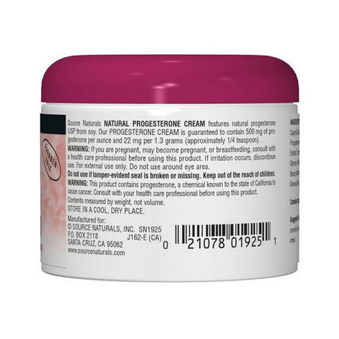 Source Naturals, Progesterone Cream, 2 Oz Source Naturals