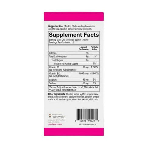 Youtheory, Vitamin B12 and B6 Liquid Packets, 12 Oz Youtheory