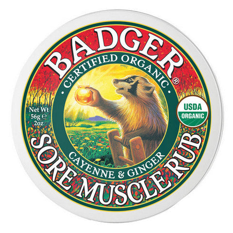Badger Balm, Sore Muscle Rub Tin, 2 Oz Badger Balm