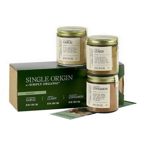 Simply Organic, Single Origin Garlic Cumin And Cinnamon, 6.58 Oz Simply Organic