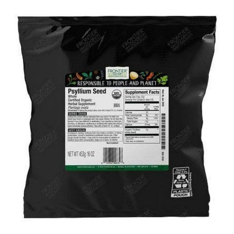 Frontier Coop, Organic Psyllium Seed Whole, 1 Lb Frontier Coop