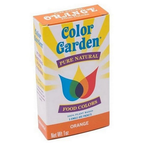 Color Garden, Orange Natural Food Coloring, 5 Packets Color Garden