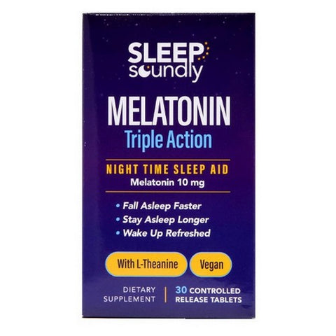Sleep Soundly, Melatonin Triple Action, 30 Tablets Sleep Soundly