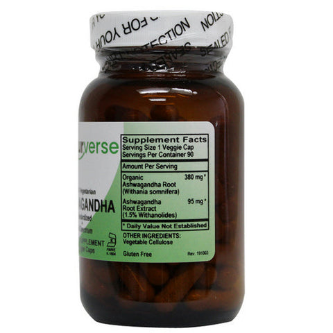 Naturverse, Ashwagandha Powder Capsules, 90 VegCaps