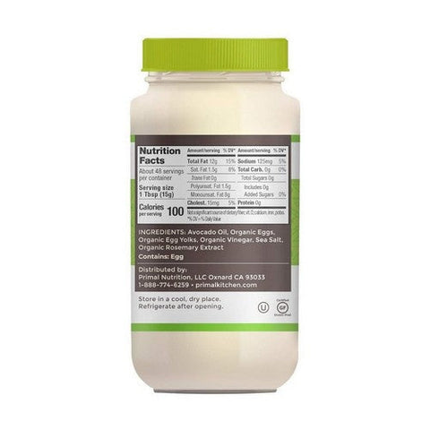 Primal Kitchen, Mayonnaise Made With Avocado Oil, 24 Oz (Case Of 6) Primal Kitchen