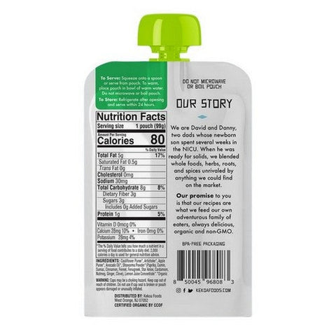 Kekoa, Shawarma Artichoke And Cauliflower Squeeze Pouch, 3.5 Oz(Case Of 6)